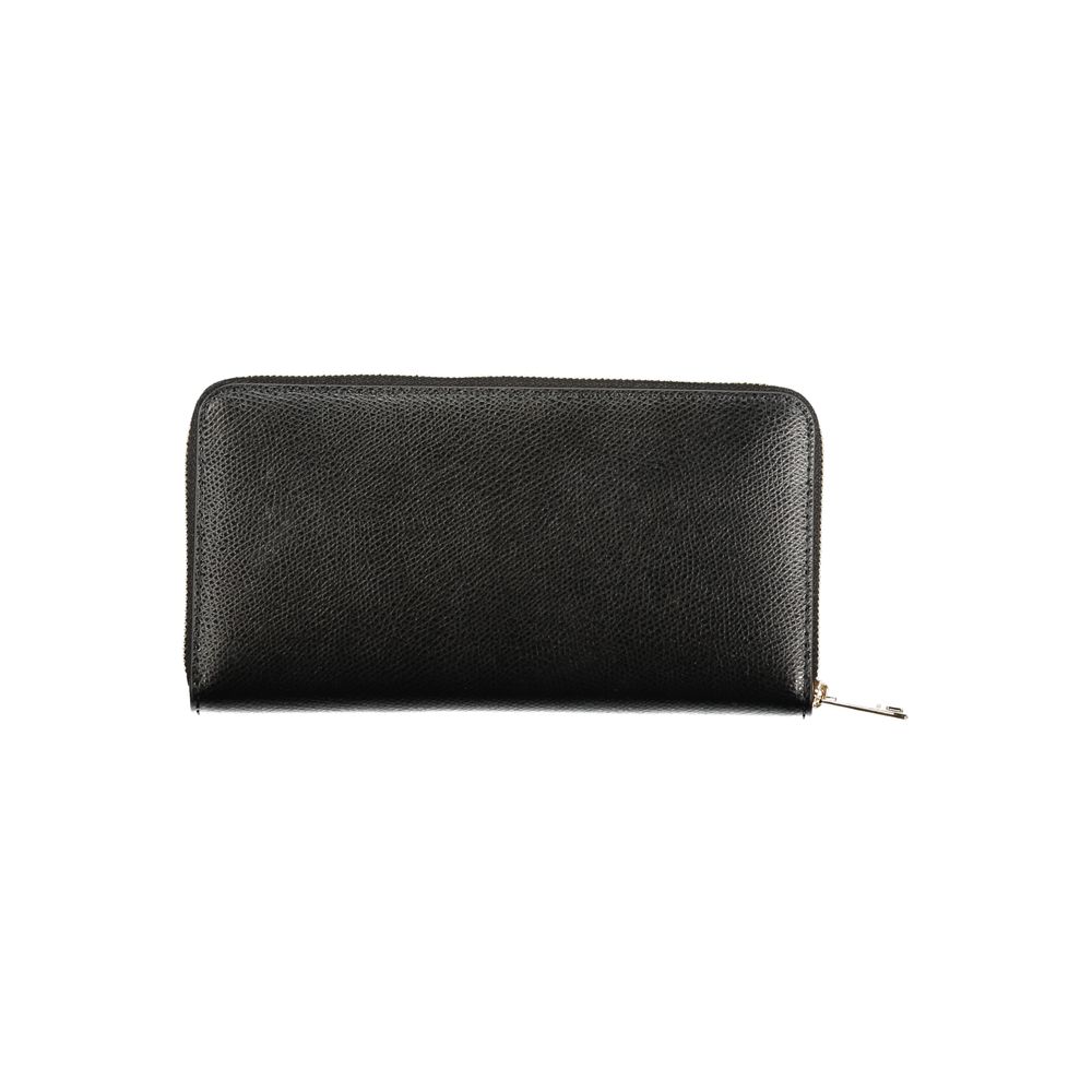 Furla Black Leather Zip-Around Wallet