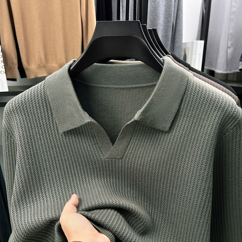 Men's Autumn Simple Casual All-match Loose Inner Wear Bottoming Shirt Sweater Signvm Project