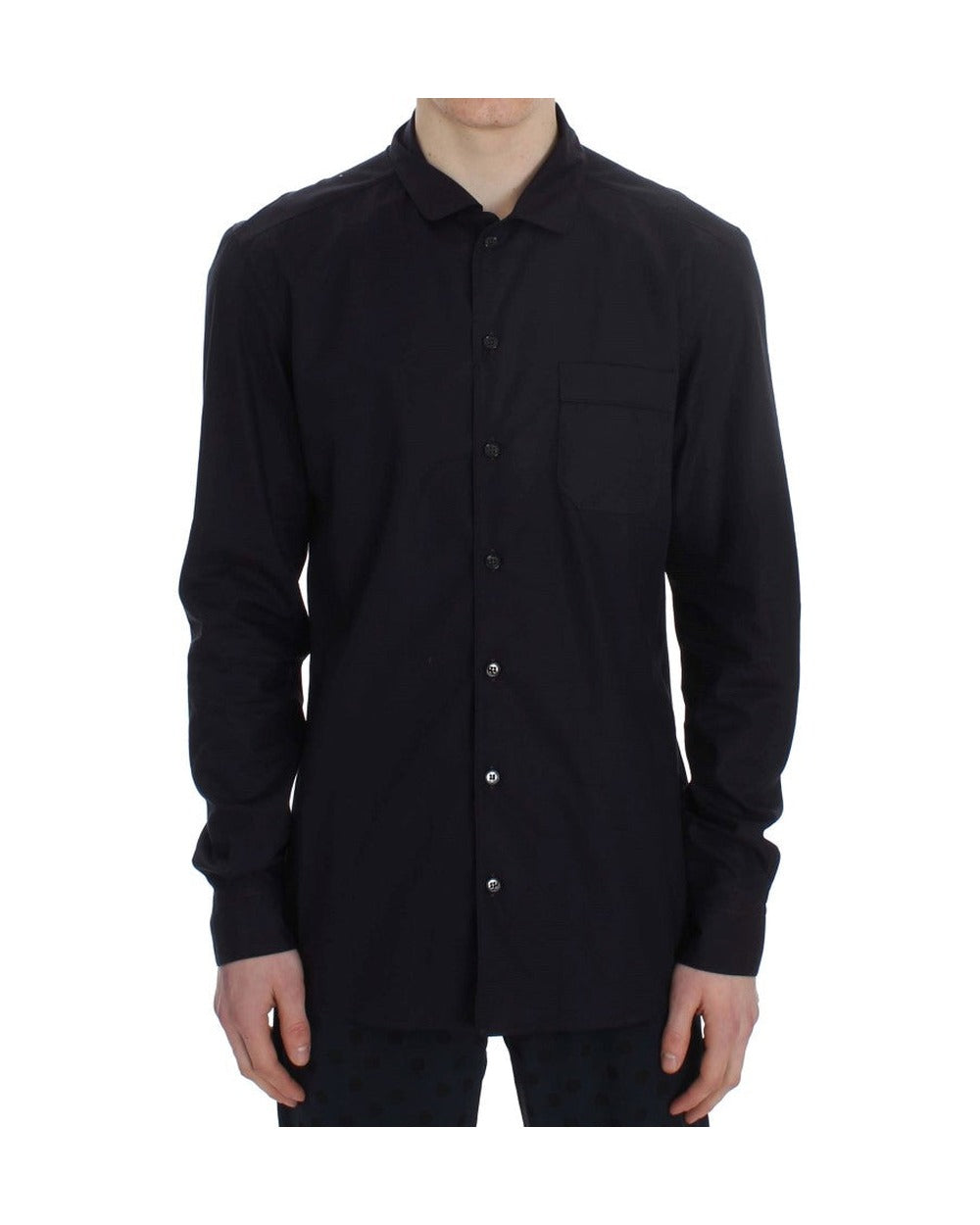 Dolce & Gabbana Purple Striped Cotton Pajama Lounge Shirt