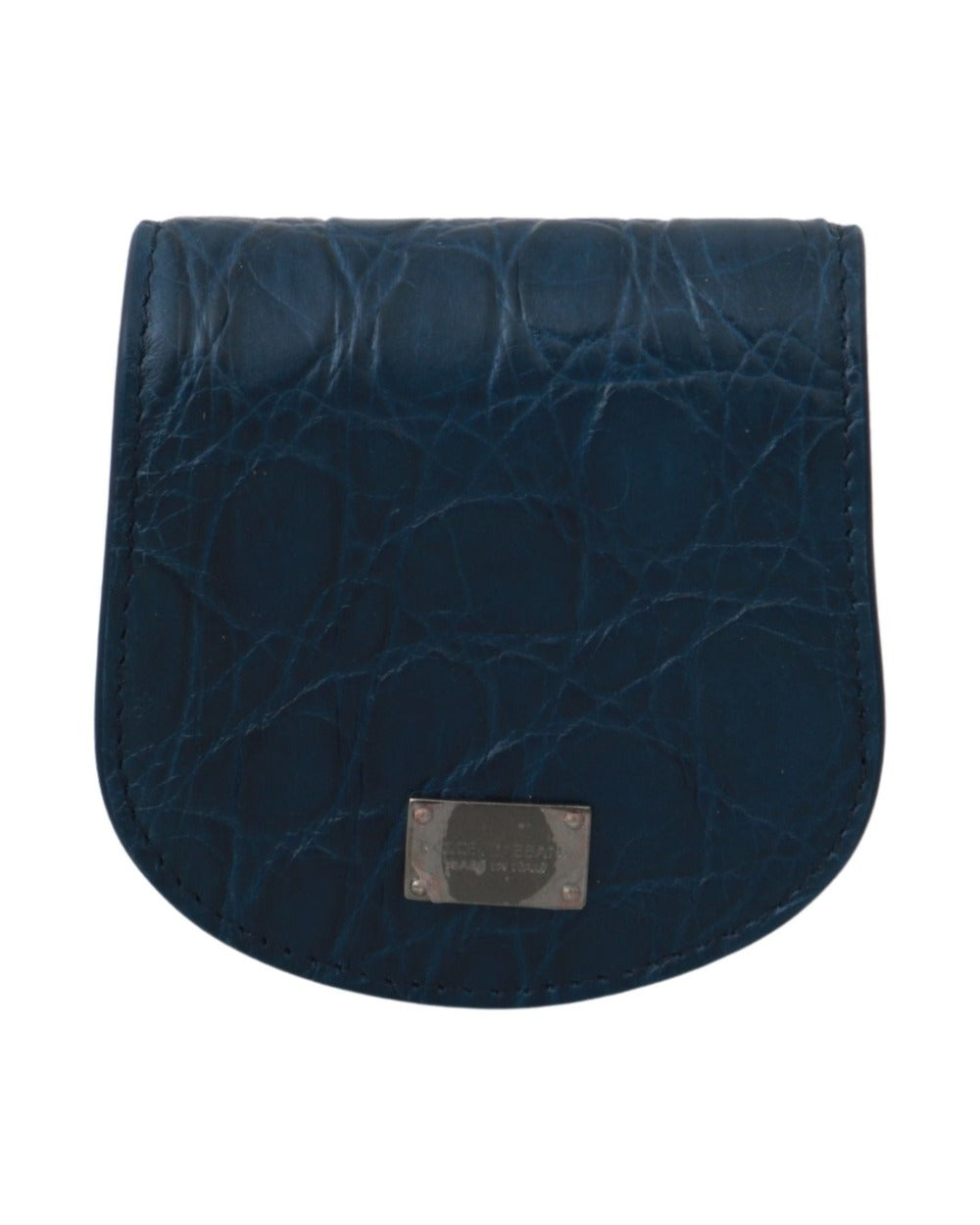Dolce & Gabbana Blue Leather Holder Pocket Condom Case