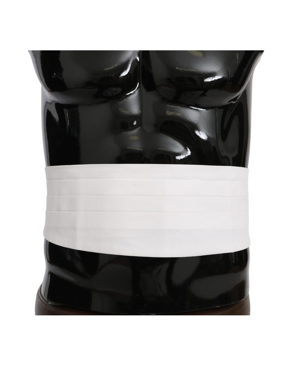 Dolce & Gabbana White Men Waist Belt Cotton Cummerbund