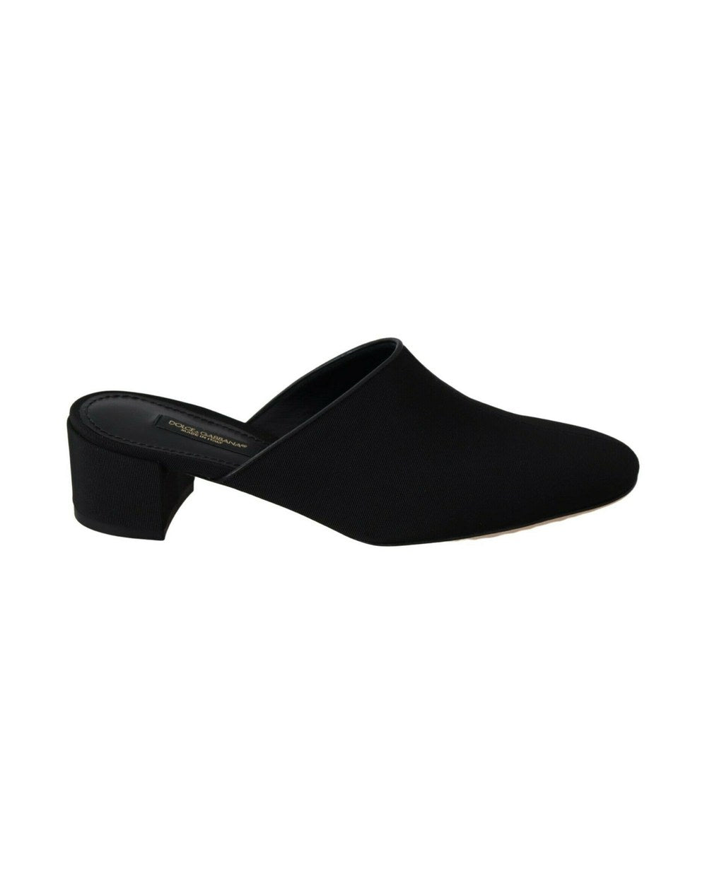 Dolce & Gabbana Black Grosgrain Slides Sandals Women Shoes