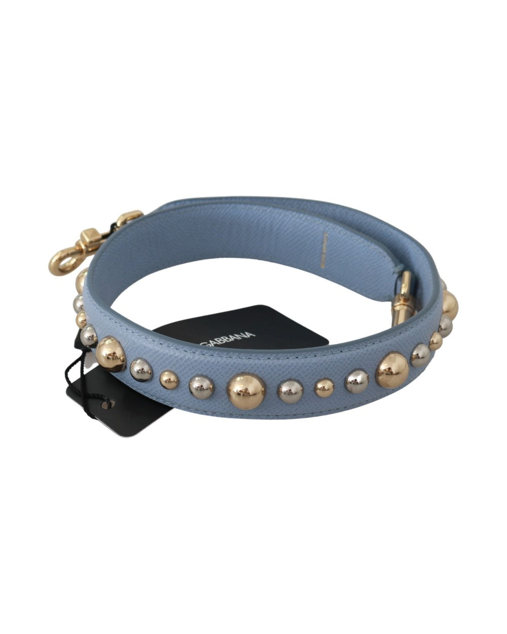 Dolce & Gabbana Blue Leather Handbag Accessory Shoulder Strap