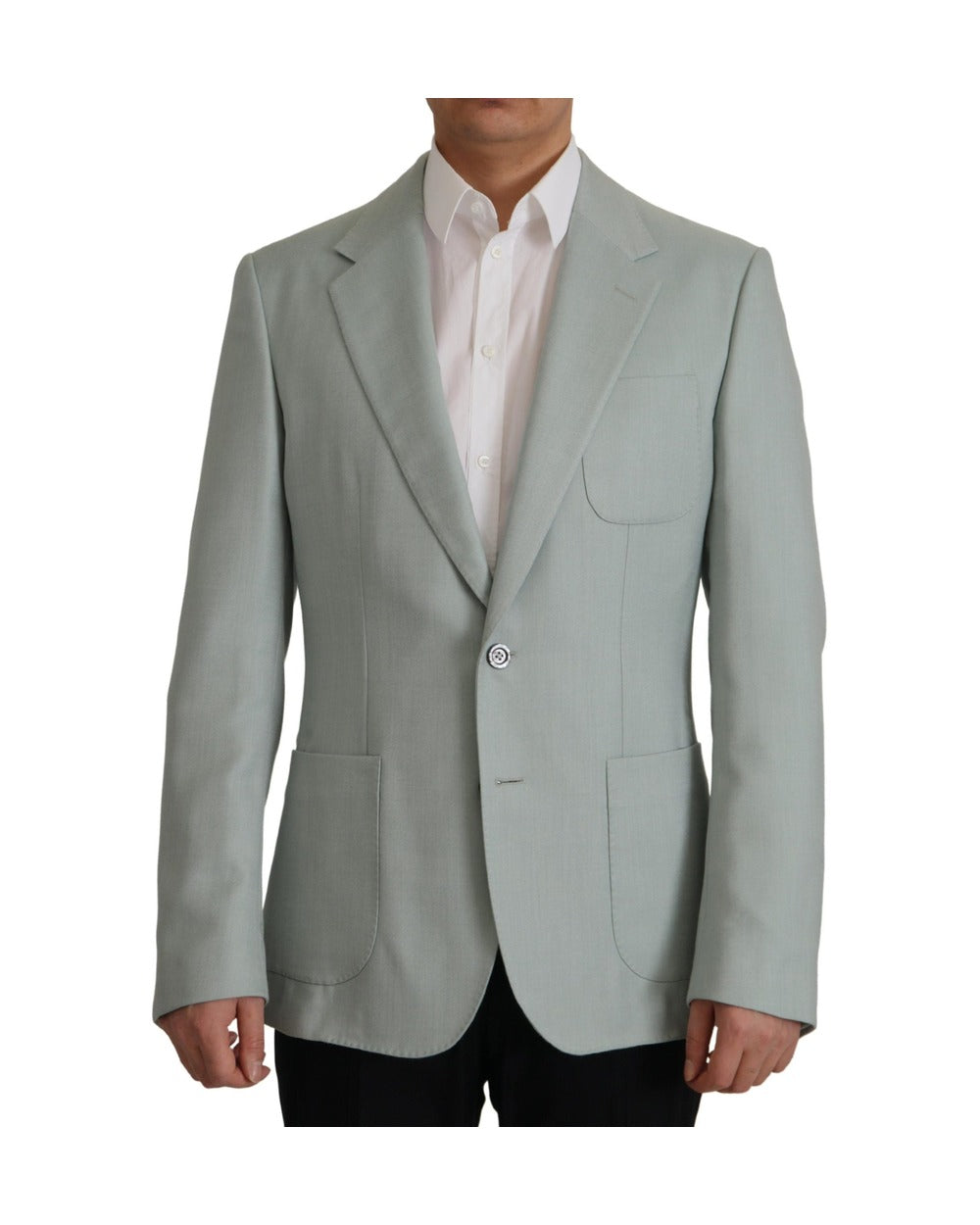 Dolce & Gabbana Light Green Cashmere Silk Blazer