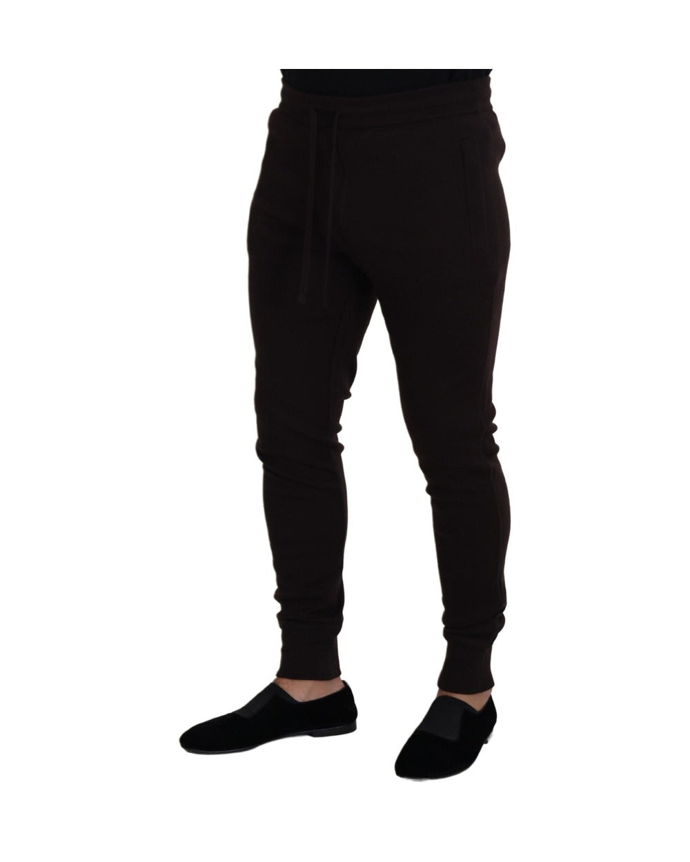 Dolce & Gabbana Brown Cashmere Trousers Bottoms Drawstring Pants