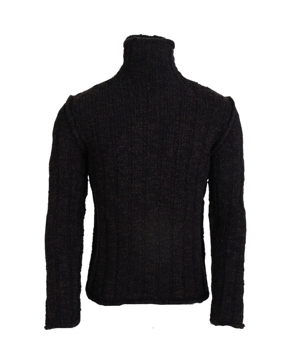 Dolce & Gabbana Brown Wool Knit Turtleneck Pullover Sweater