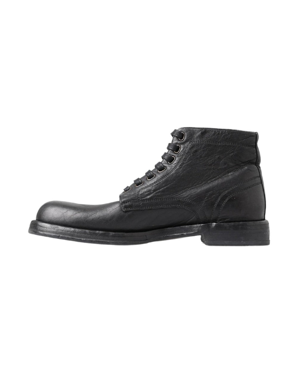 Dolce & Gabbana Black Horse Leather Perugino Boots