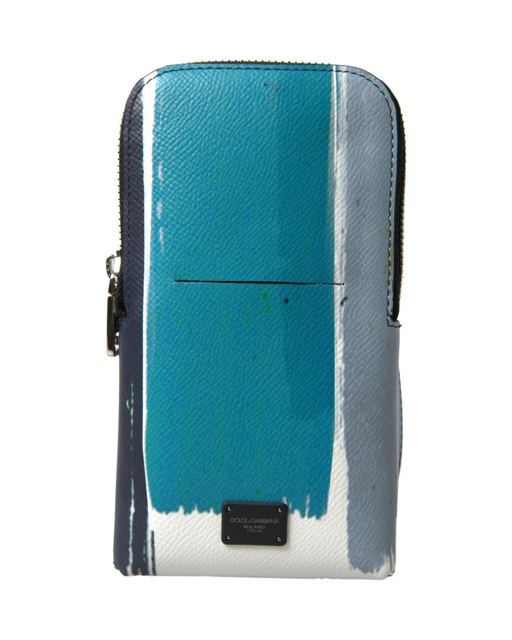 Dolce & Gabbana Blue Leather Purse Crossbody Sling Phone Bag Unisex