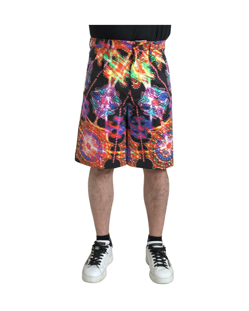 Dolce & Gabbana Multicolor Printed Cotton Men Bermuda Shorts