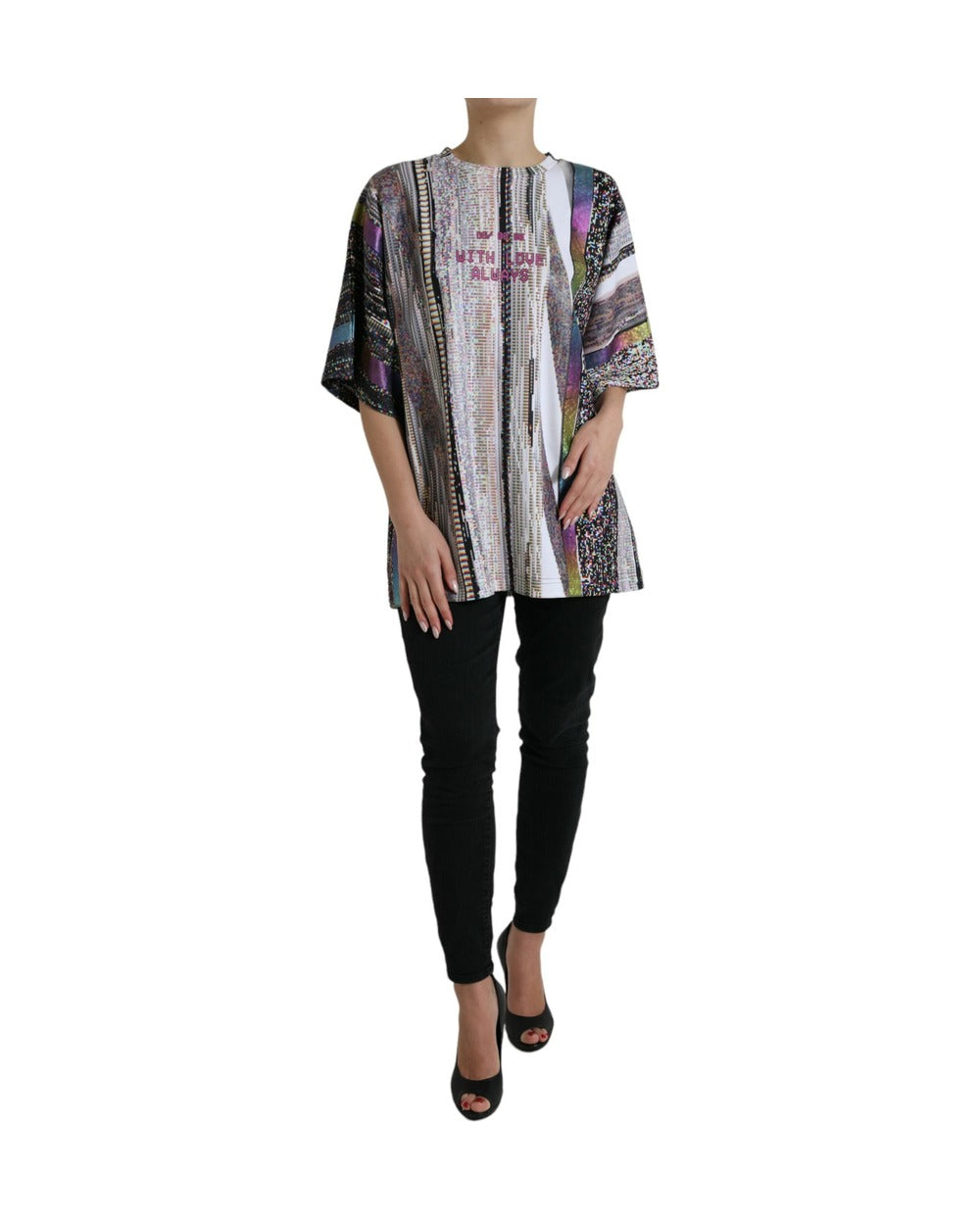 Dolce & Gabbana Multicolor With Love Always Print T-shirt