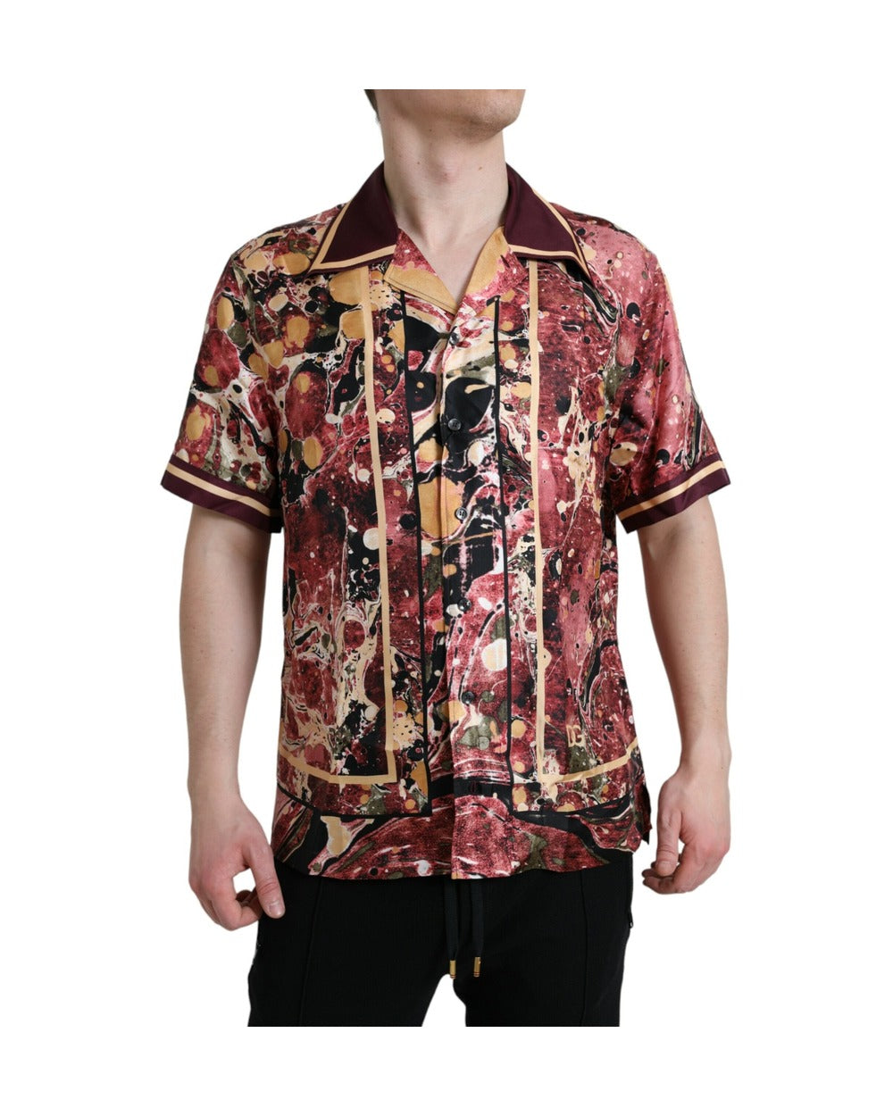 Dolce & Gabbana Multicolor Button Down Silk Shirt