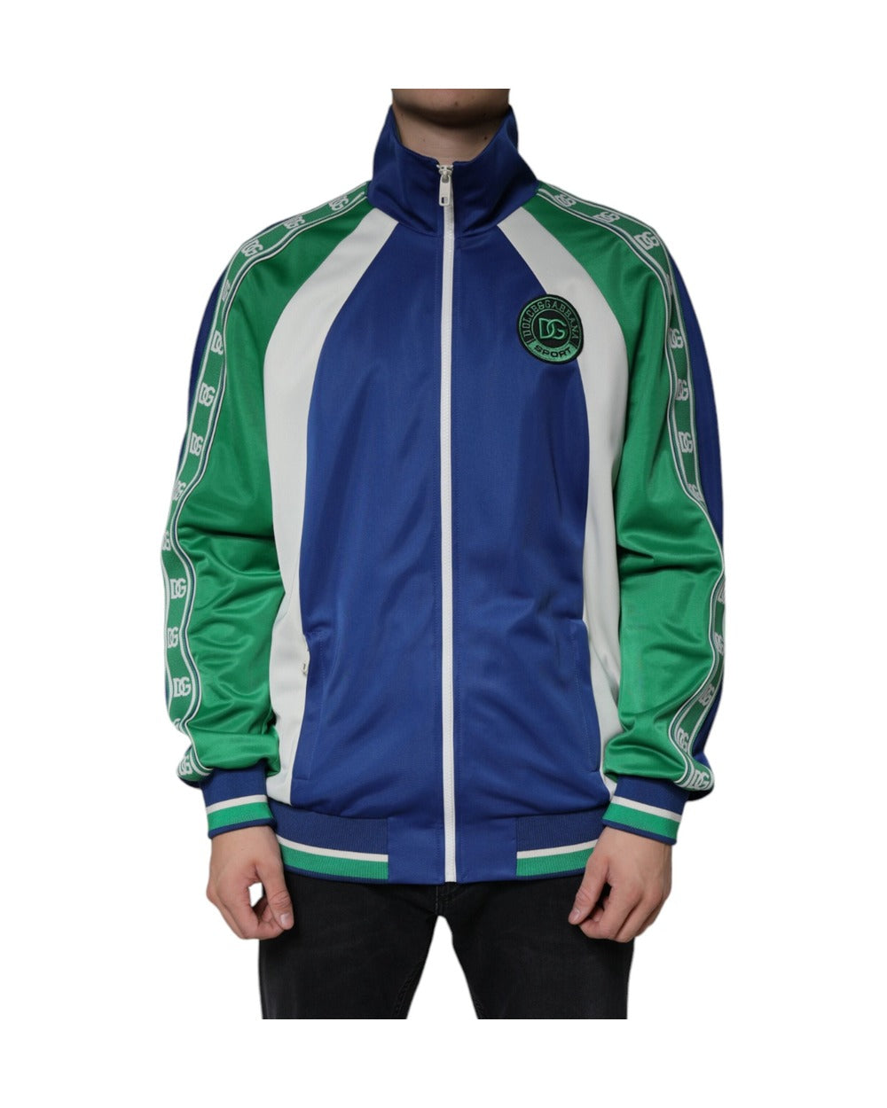 Dolce & Gabbana Multicolor Polyester Full Zip Bomber Jacket