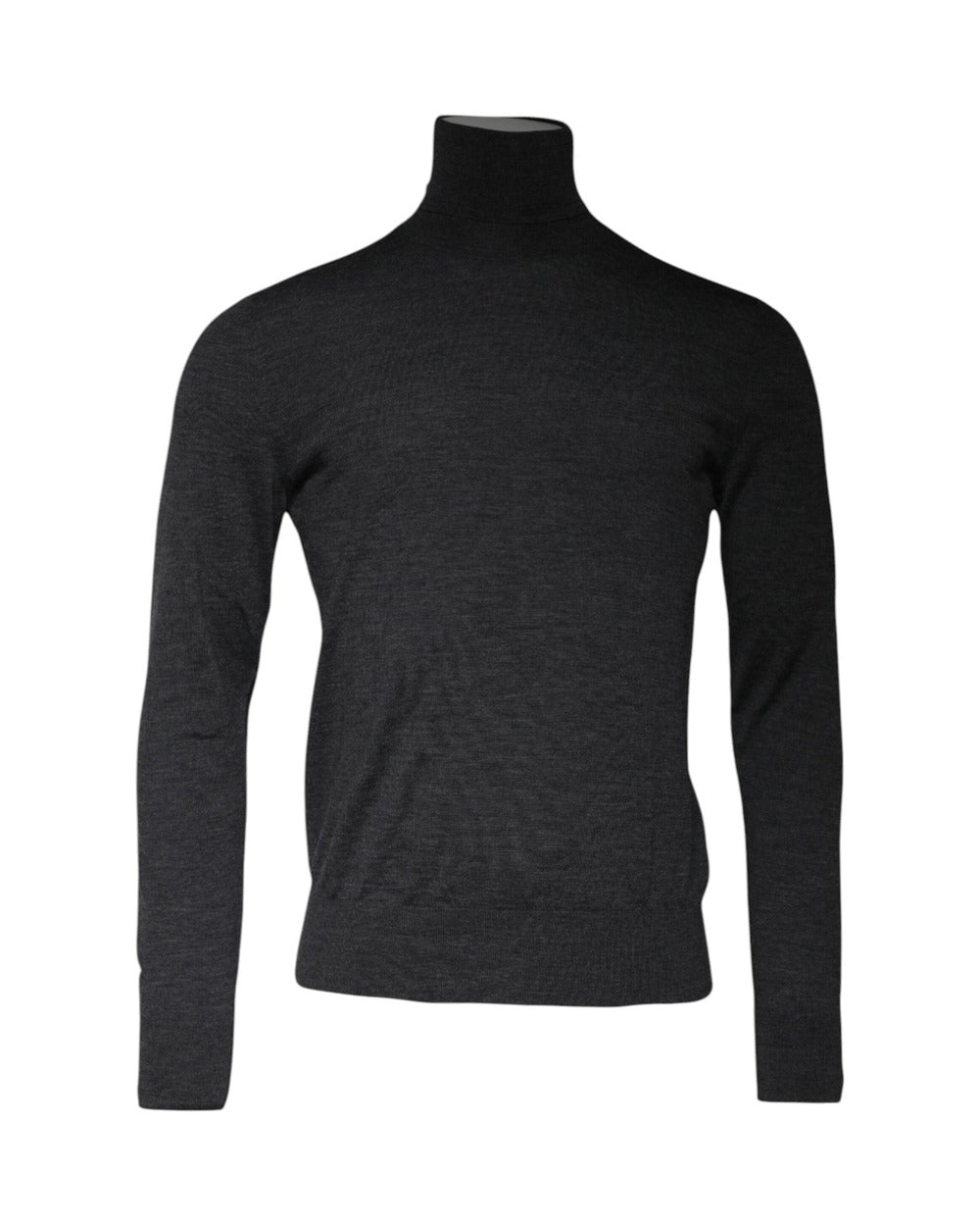 Dolce & Gabbana Gray Wool Knit Turtleneck Pullover Sweater