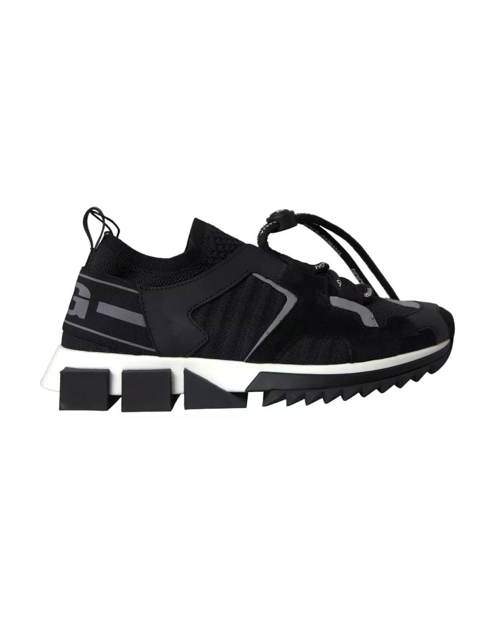 Dolce & Gabbana Black White Logo Sorrento Mens Sneakers Shoes