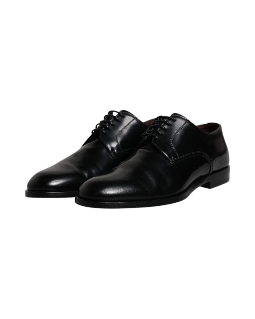 Dolce & Gabbana Black Calfskin Leather Derby Lace Up Formal Dress Shoes