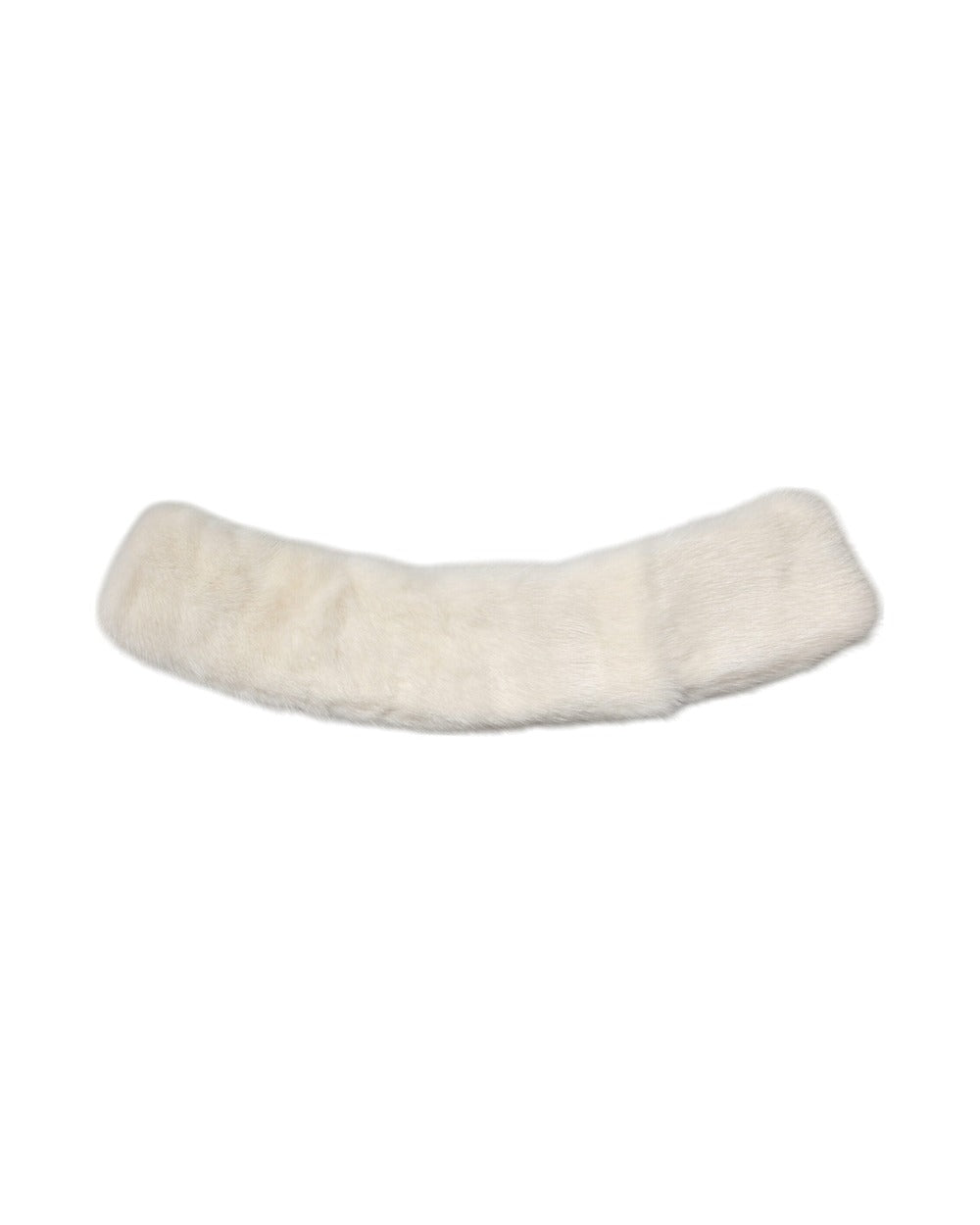 Dolce & Gabbana White Mink Fur Collar Women Neck Wrap Scarf