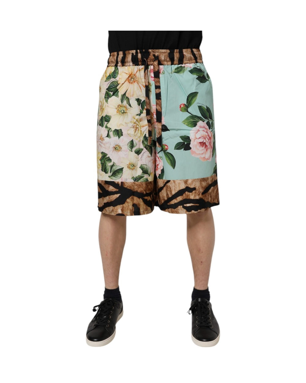 Dolce & Gabbana Multicolor Floral Print Men Bermuda Shorts