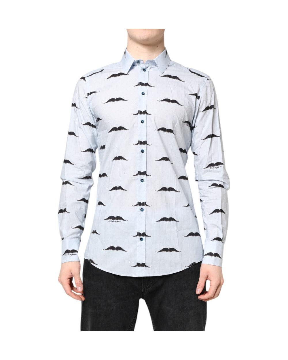 Dolce & Gabbana Light Blue Cotton MARTINI Formal Dress Shirt