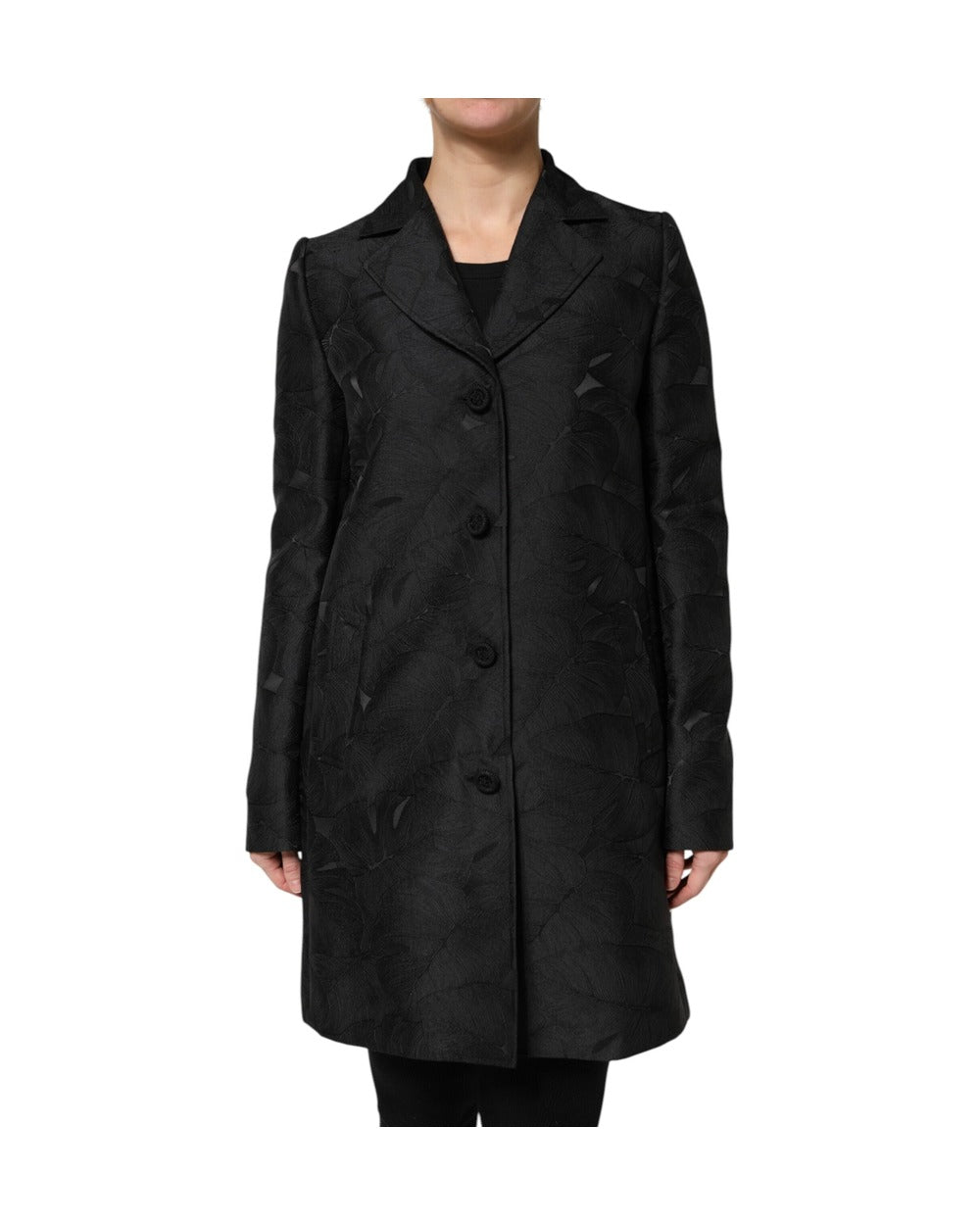 Dolce & Gabbana Black Single Breasted Trench Coat Jacket