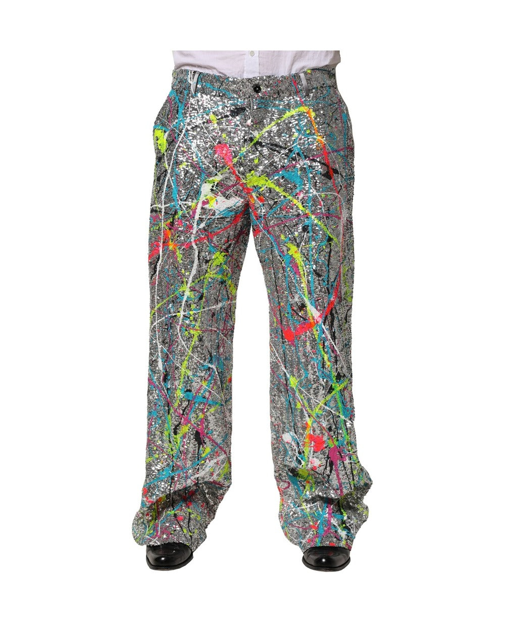Dolce & Gabbana Multicolor Sequined Embellished Pants
