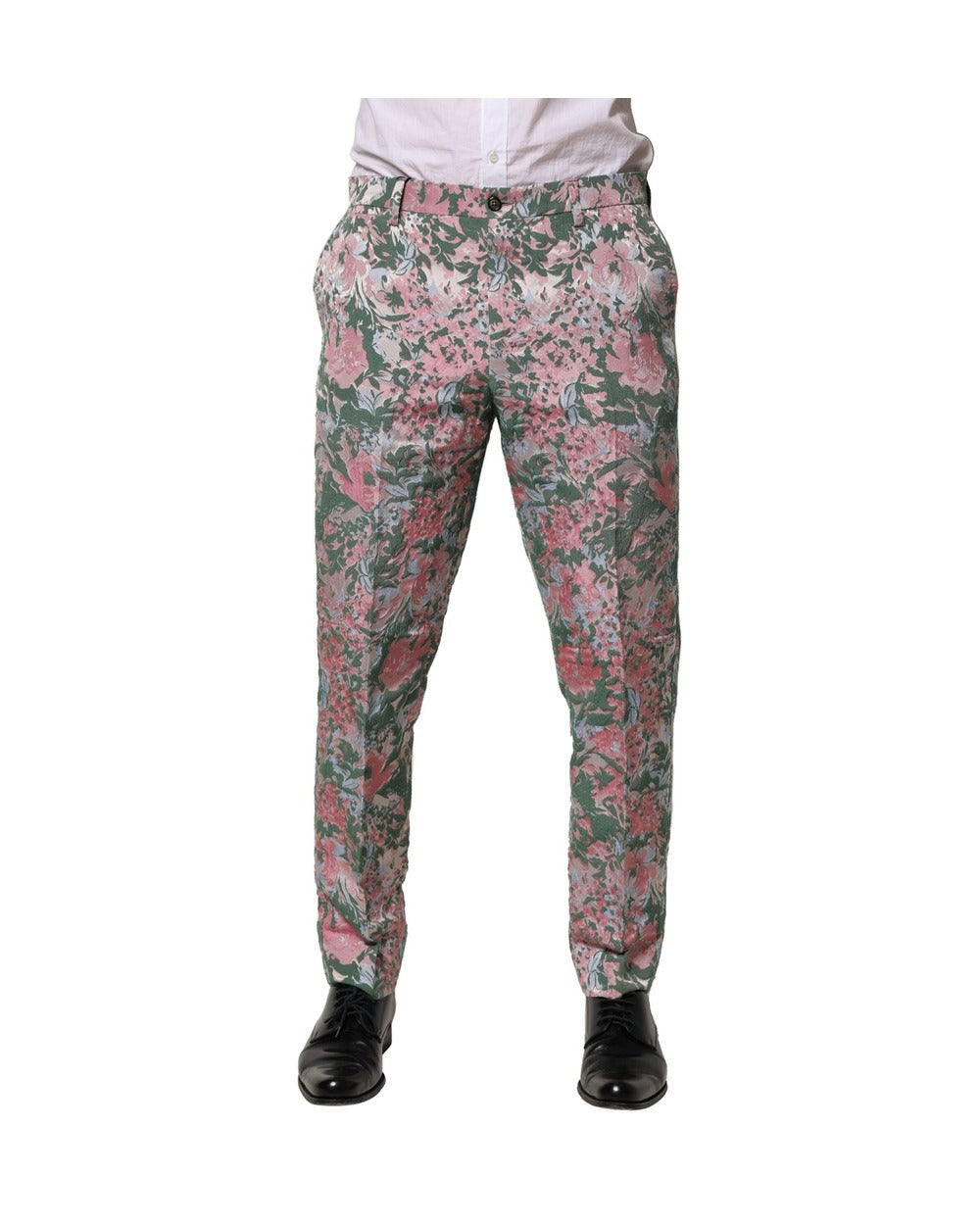 Dolce & Gabbana Multicolor Floral Jacquard Pants