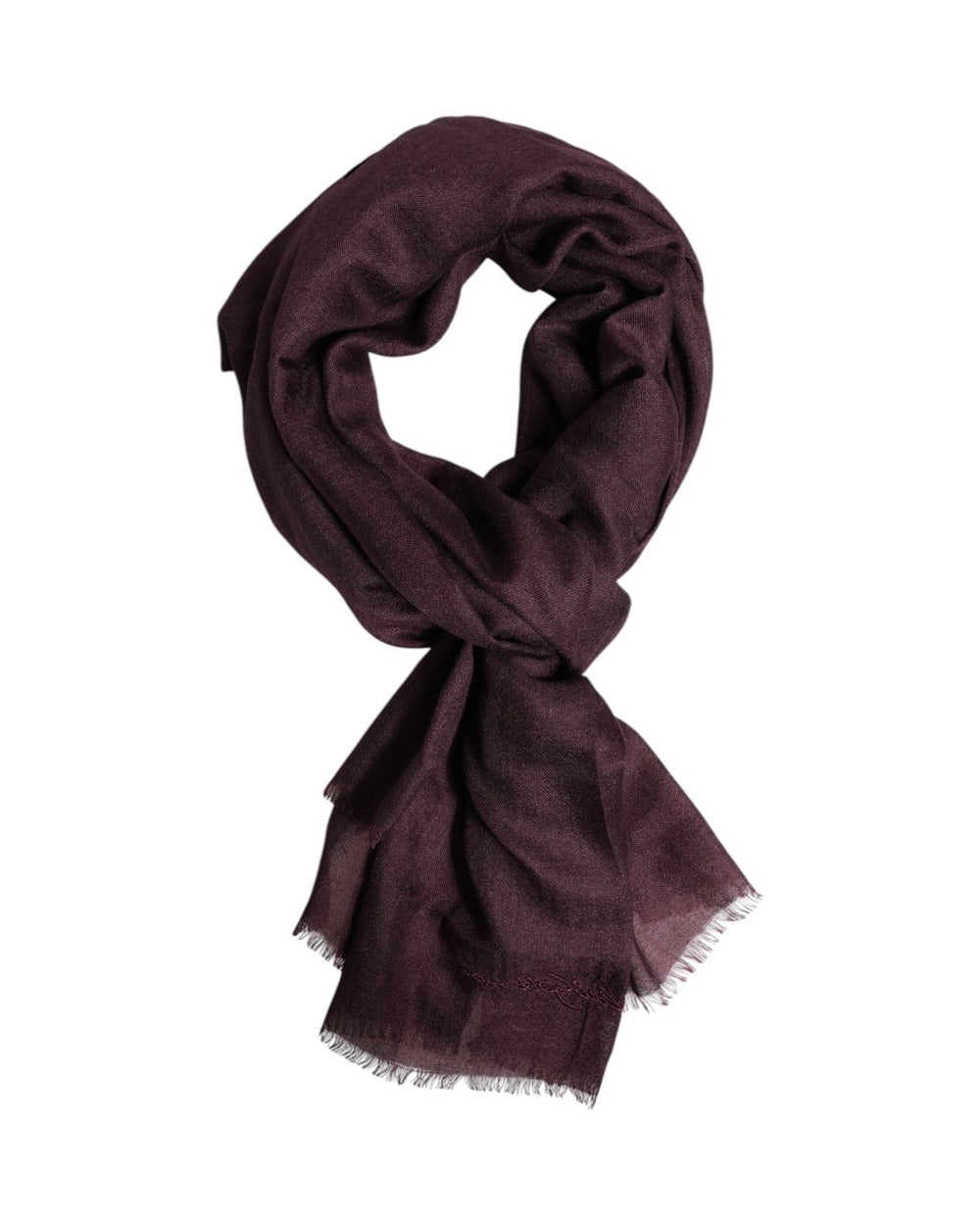 Dolce & Gabbana Maroon Cashmere Neck Warmer Wrap Shawl Scarf