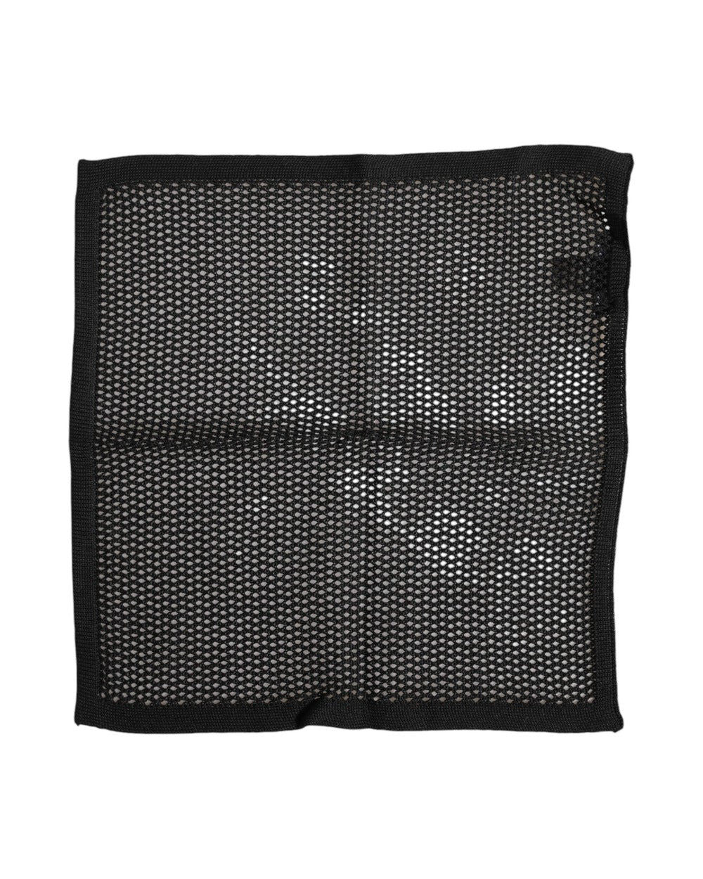 Dolce & Gabbana Black Patterned Cotton Square Foulard Scarf