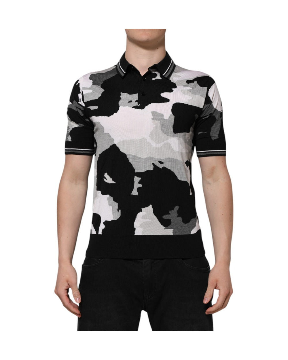 Dolce & Gabbana Multicolor Camouflage Collared Polo T-shirt