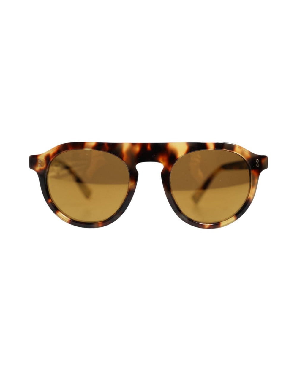 Dolce & Gabbana Brown Acetate Round Leopard Print Eyewear Sunglasses