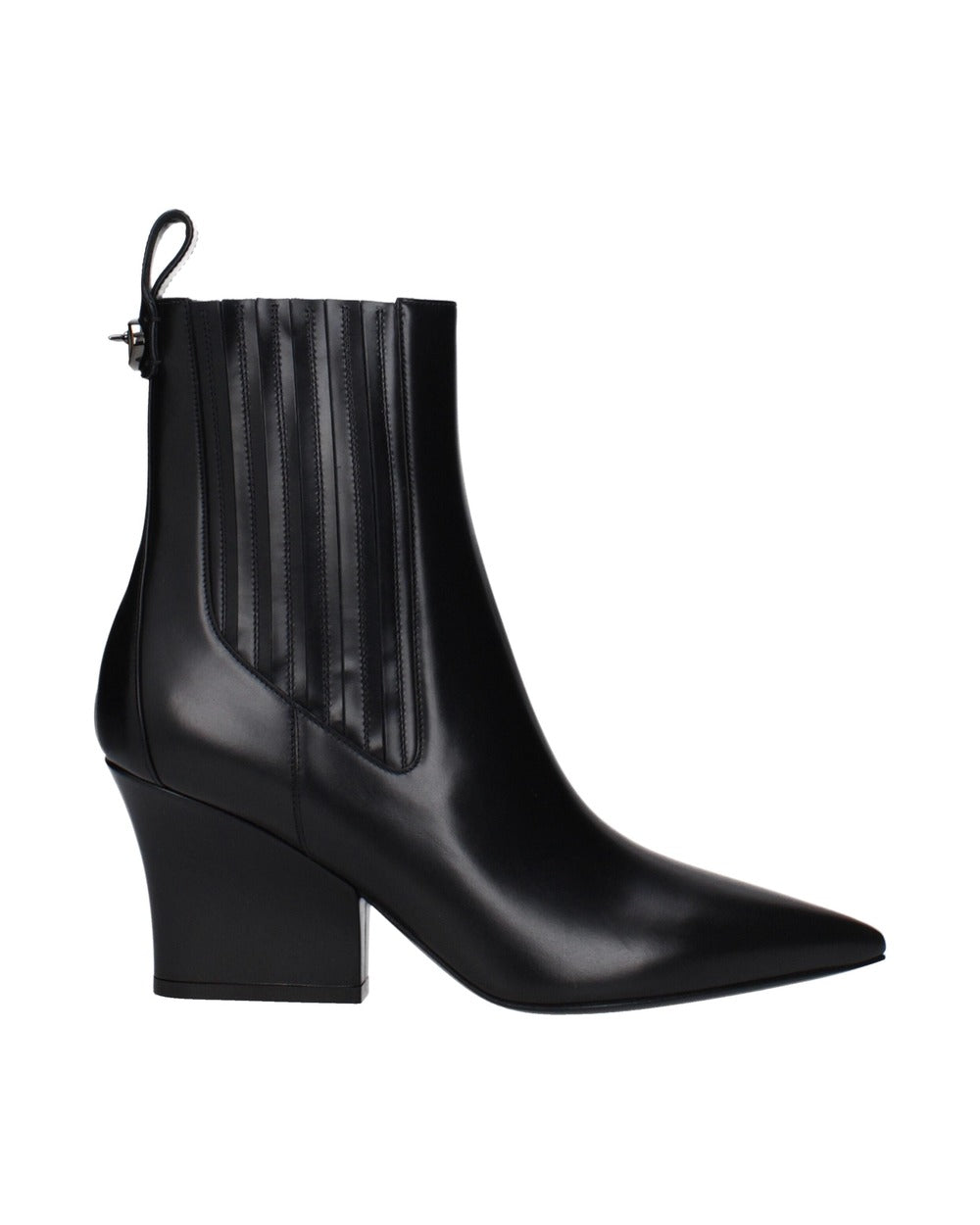 Valentino Garavani Black Leather Ankle Boots