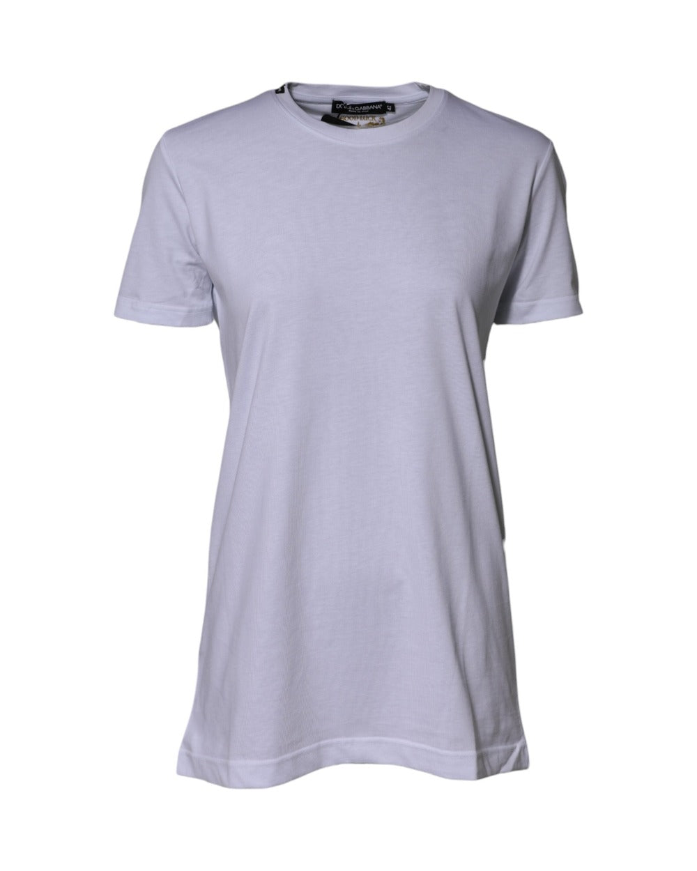 Dolce & Gabbana White Cotton Goodluck 2023 Crew Neck T-shirt