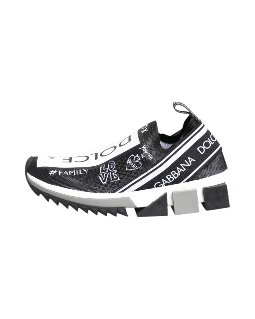 Dolce & Gabbana Black White Sorrento Low Top Sneakers Shoes