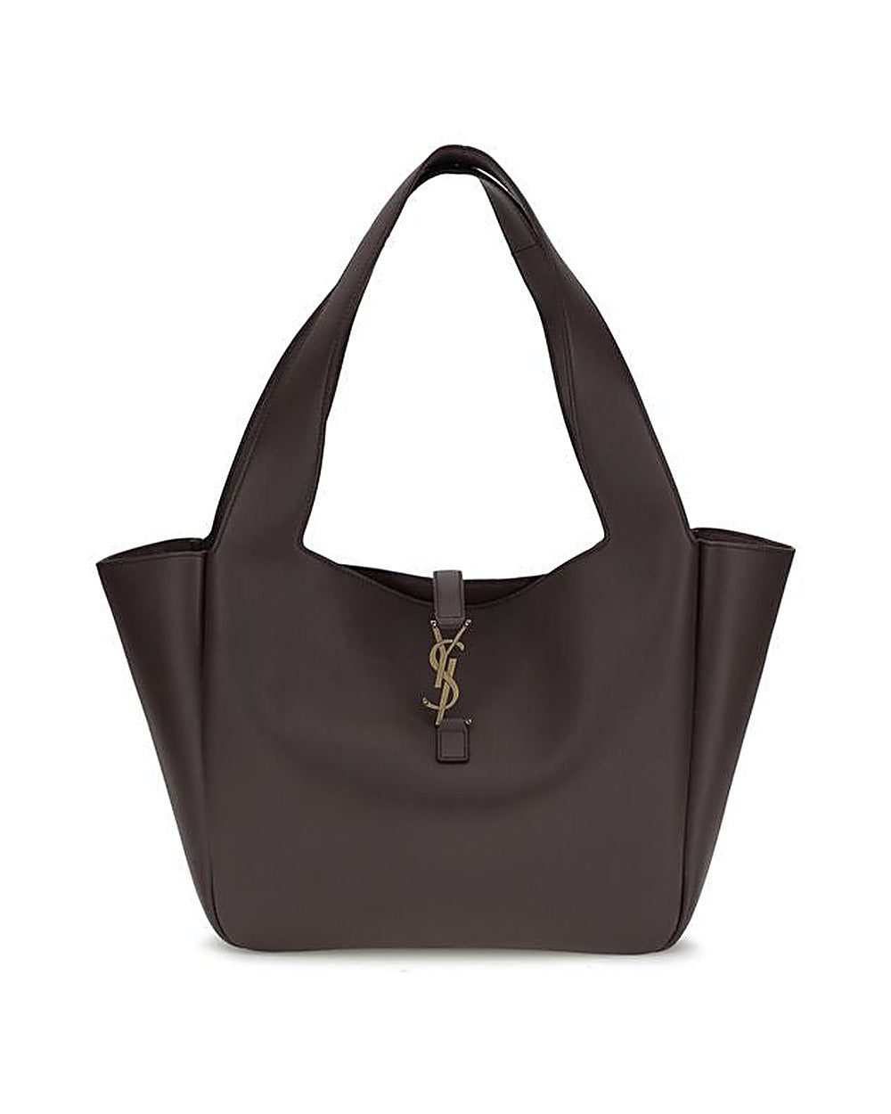 Saint Laurent Brown Calf Leather Bos Taurus Shoulder Bag
