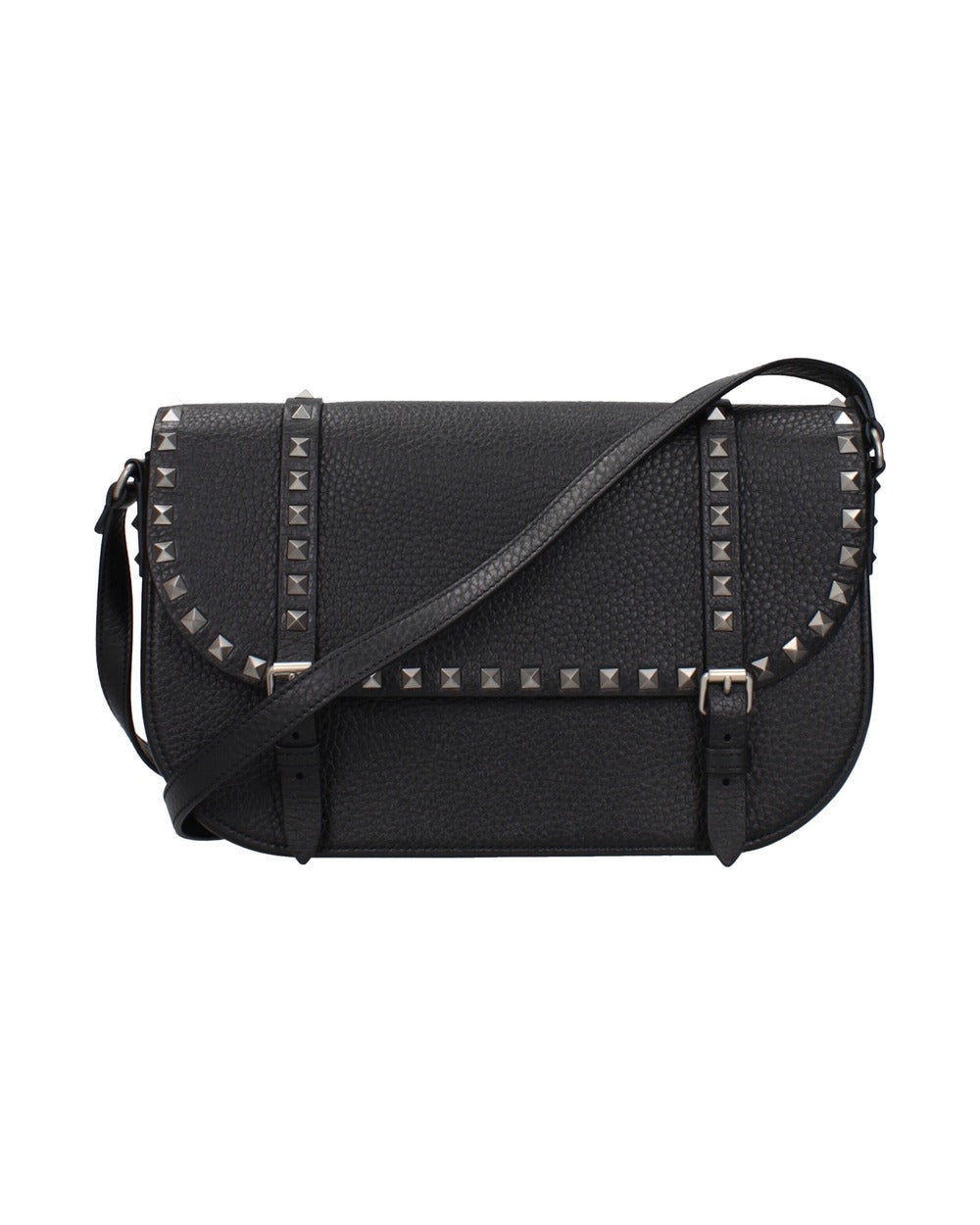 Valentino Garavani Black Leather Crossbody Bag