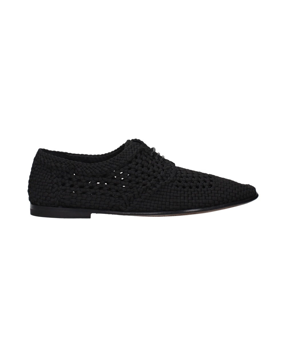 Dolce & Gabbana Black Fabric Oxfords And Derbies