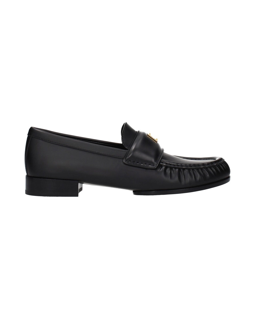 Givenchy Black Leather Slip-On Loafers