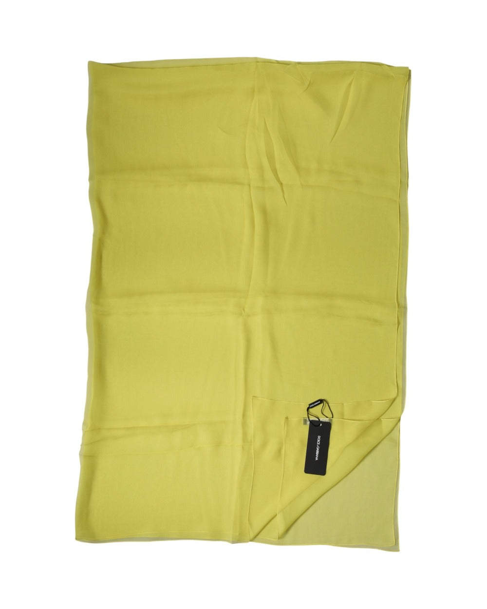 Dolce & Gabbana Yellow Stole Silk Neck Wrap Shawl Men Scarf