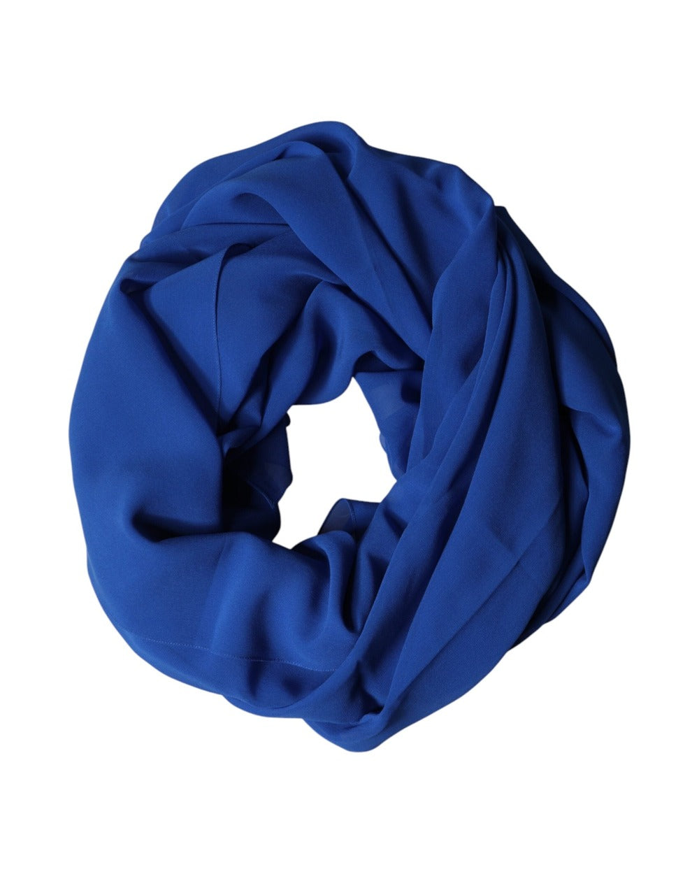 Dolce & Gabbana Blue Silk Stole Neck Wrap Shawl Men Scarf