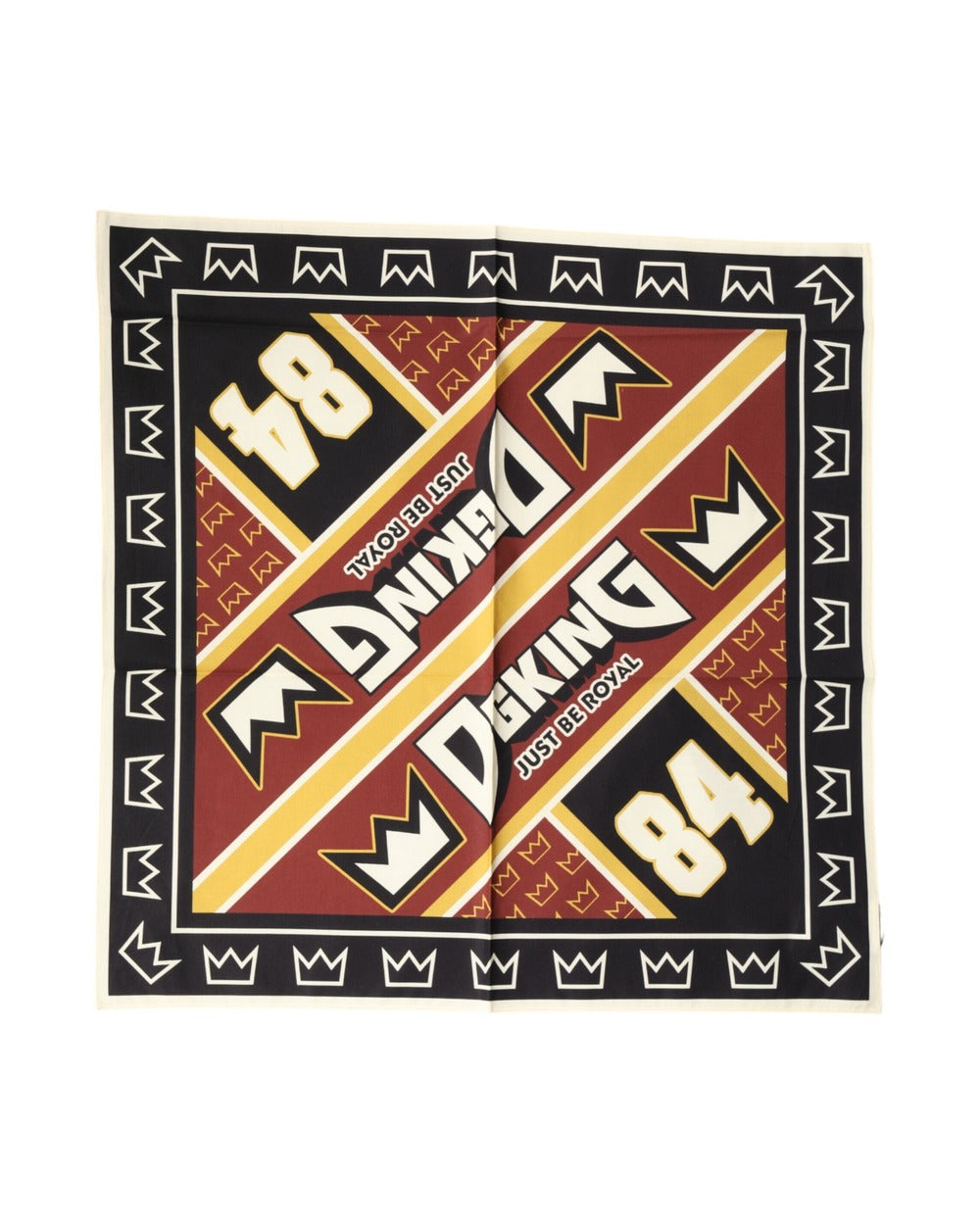 Dolce & Gabbana Multicolor DG King Square Foulard Men 50.5cm x 50cm Scarf