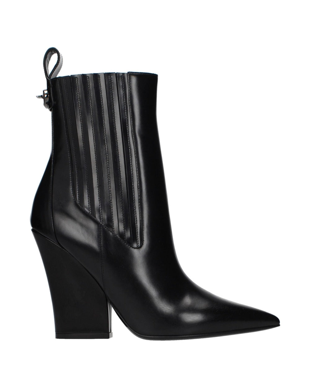 Valentino Garavani Black Leather Ankle Boots