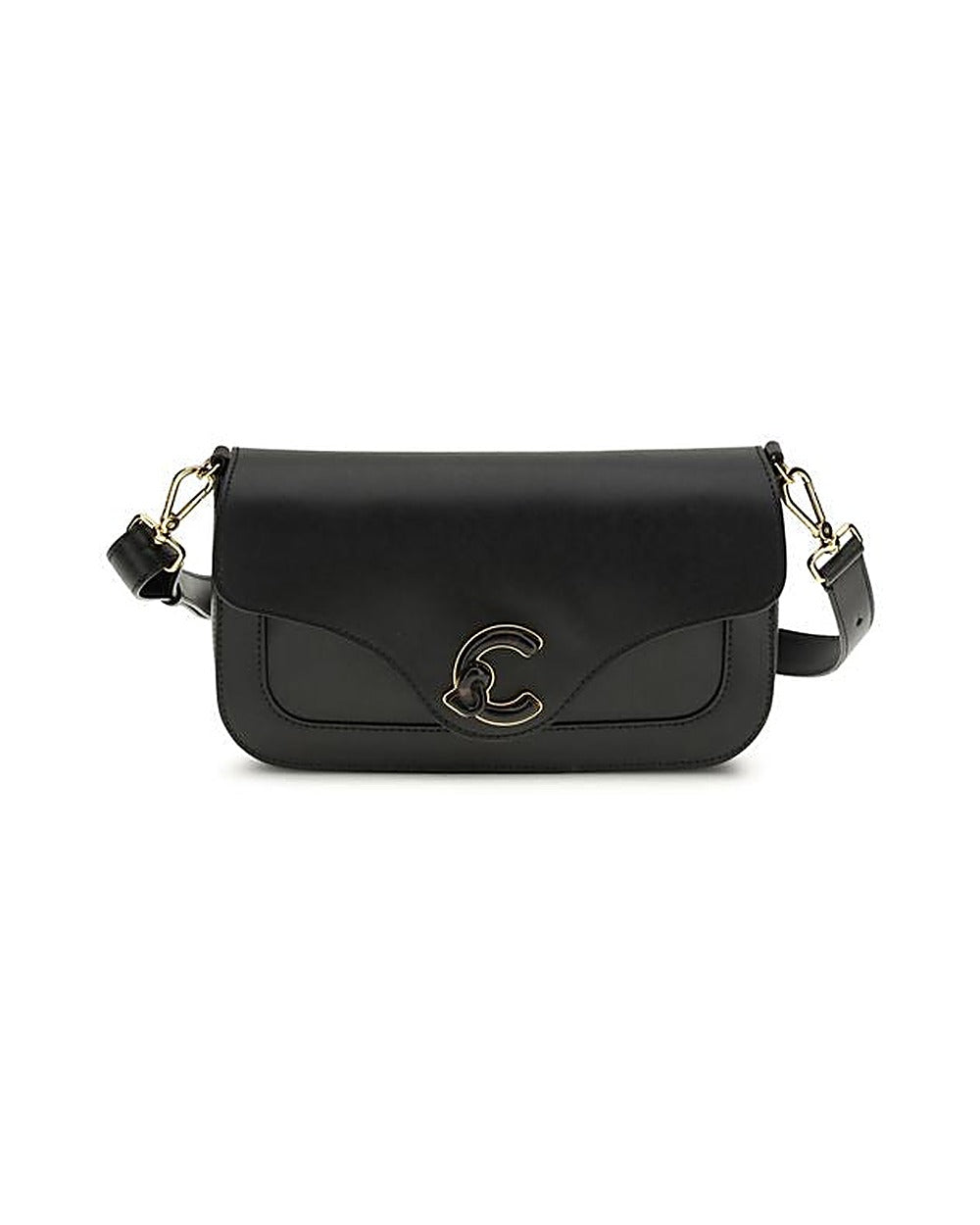 Coccinelle Black Calf Leather Bos Taurus Shoulder Bag