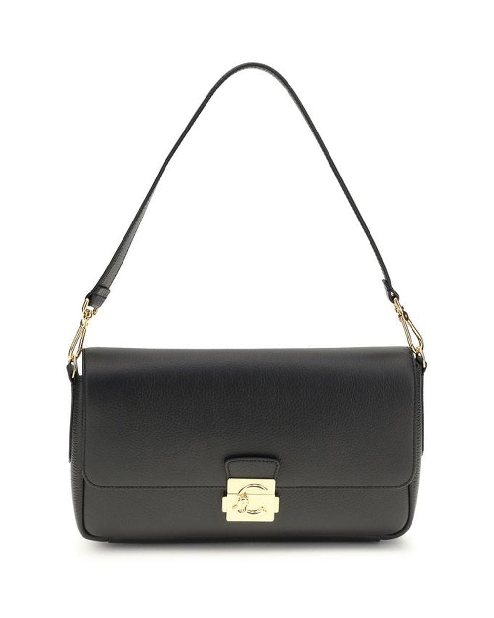 Coccinelle Black Calf Leather Bos Taurus Shoulder Bag