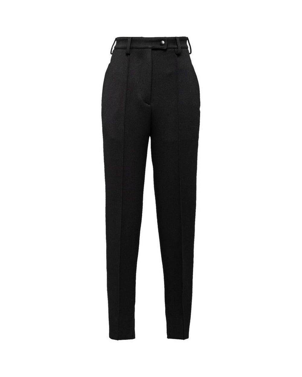 Prada Black Virgin Wool Casual Pants