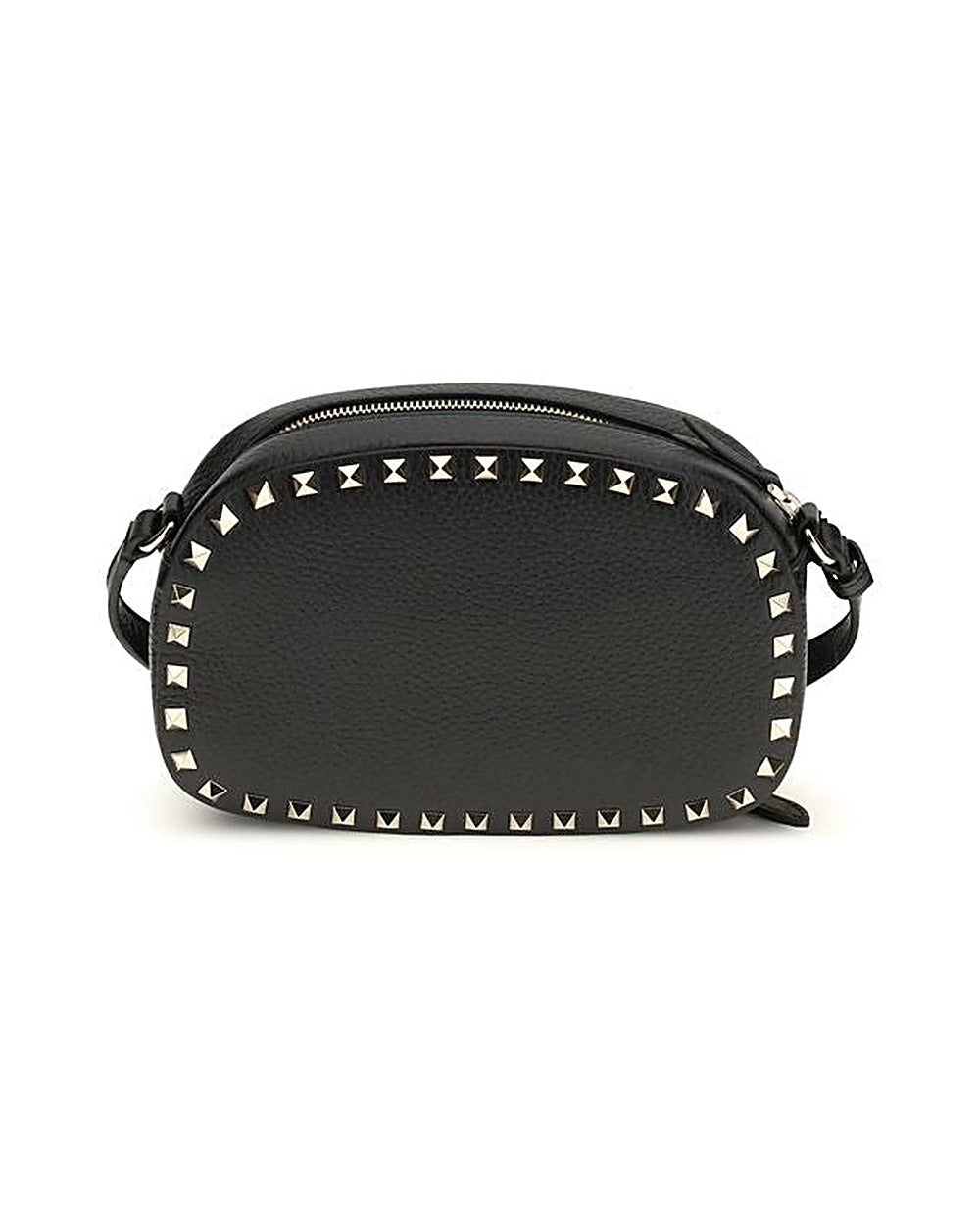 Valentino Garavani Black Calf Leather Bos Taurus Shoulder Bag