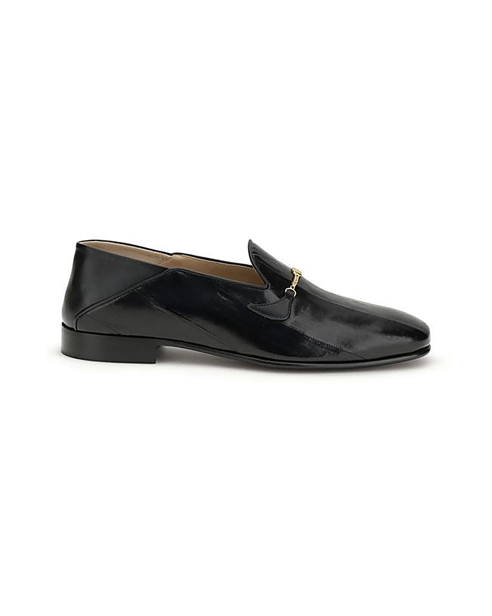 Valentino Garavani Black Calf Leather Bos Taurus Slip-On Loafers