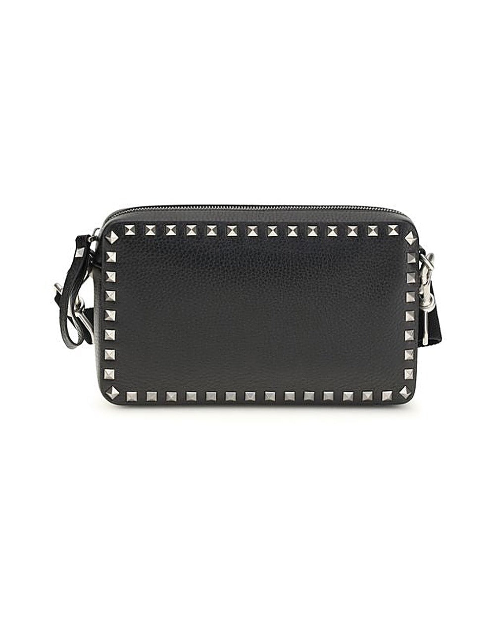Valentino Garavani Black Calf Leather Bos Taurus Shoulder Bag