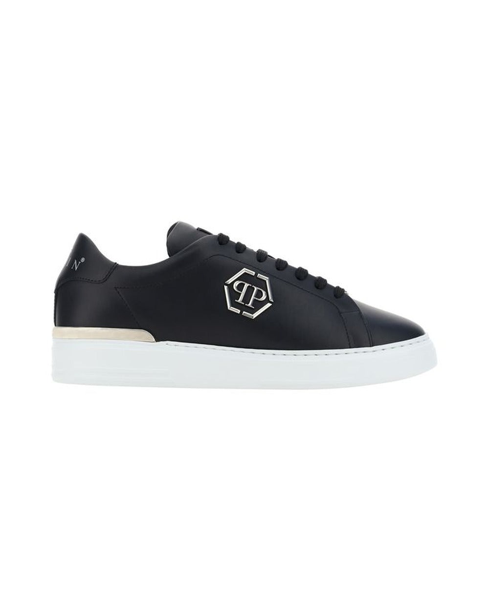Philipp Plein Black Calf Leather Bos Taurus Low Top Sneakers