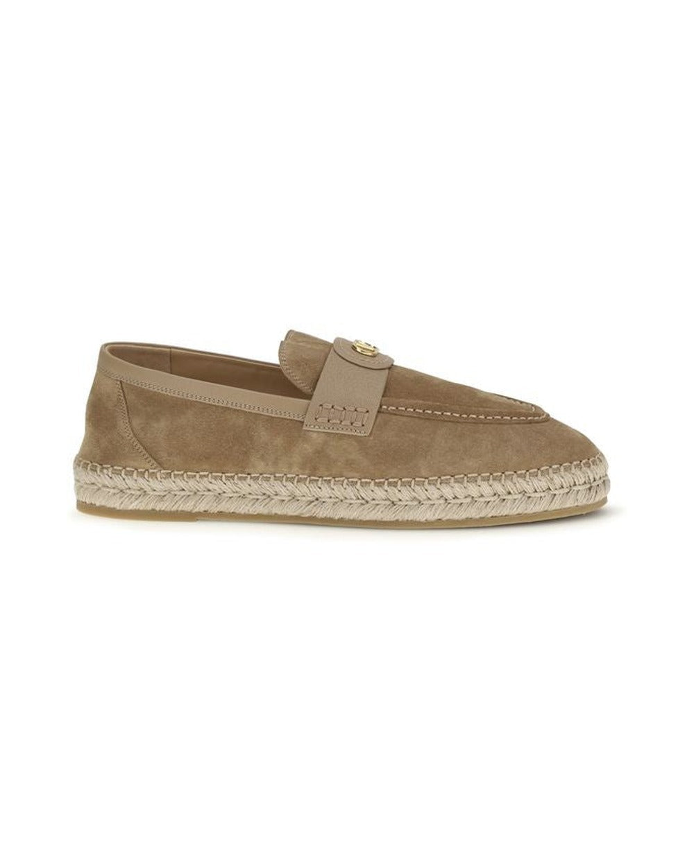 Valentino Garavani Beige Calf Leather Bos Taurus Espadrilles