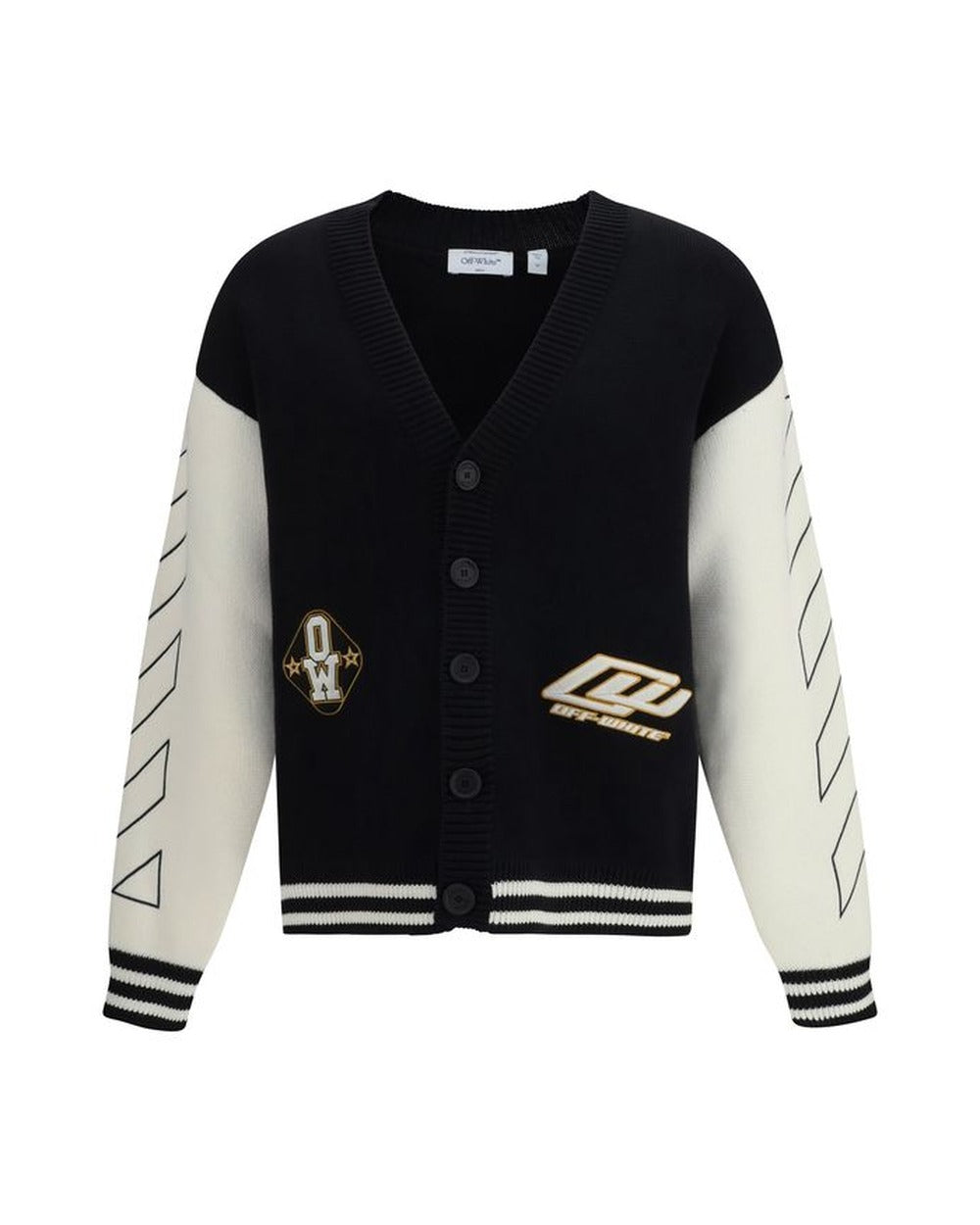 Off-White Black Cotton Cardigan