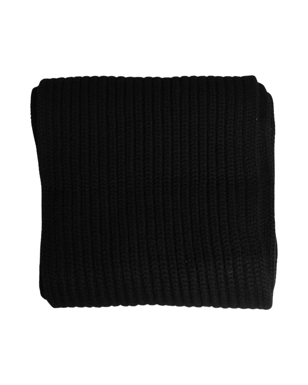 Dolce & Gabbana Black Cashmere Knitted Men Neck Warmer One Size Scarf
